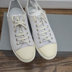 CHANEL White and Cream Sneakers